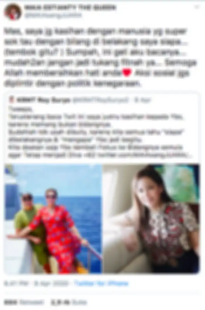 Unggahan Roy Suryo membalas Maia Estianty
