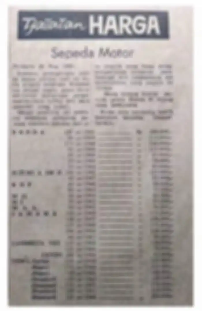 Daftar harga motor jadul.