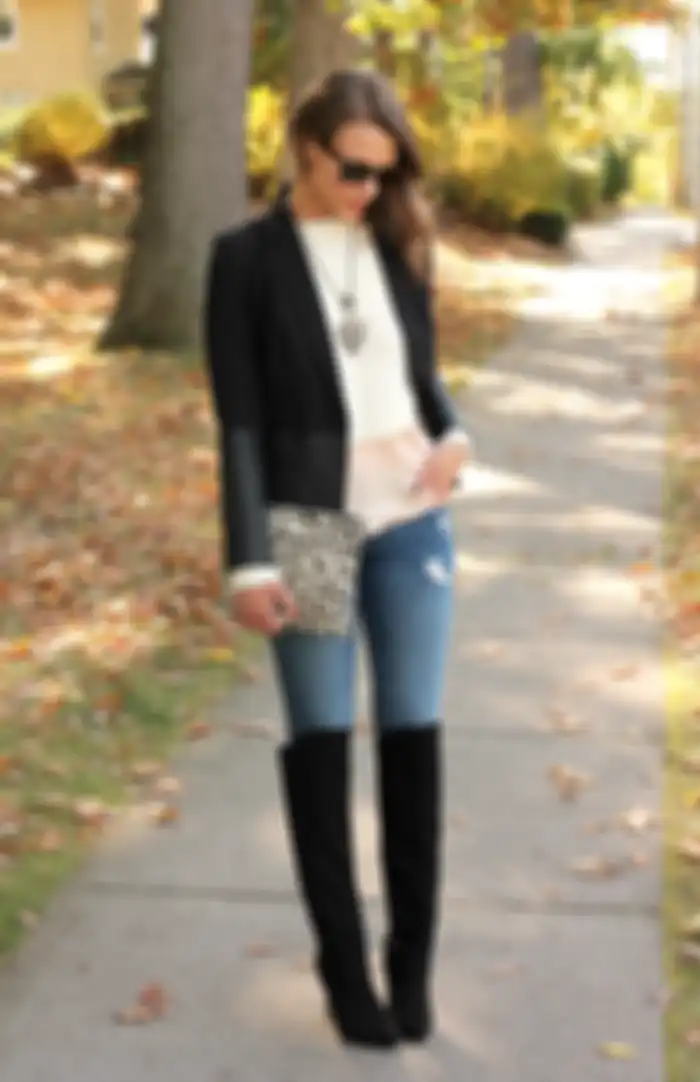 Jeans + long boots
