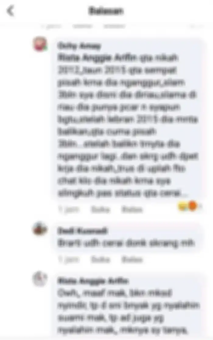 Percakapan netizen dengan Ochy. 