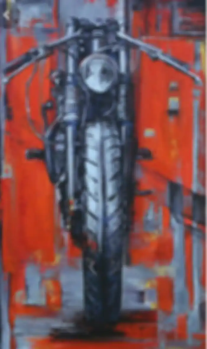 Lukisan motor custom karya warga binaan.