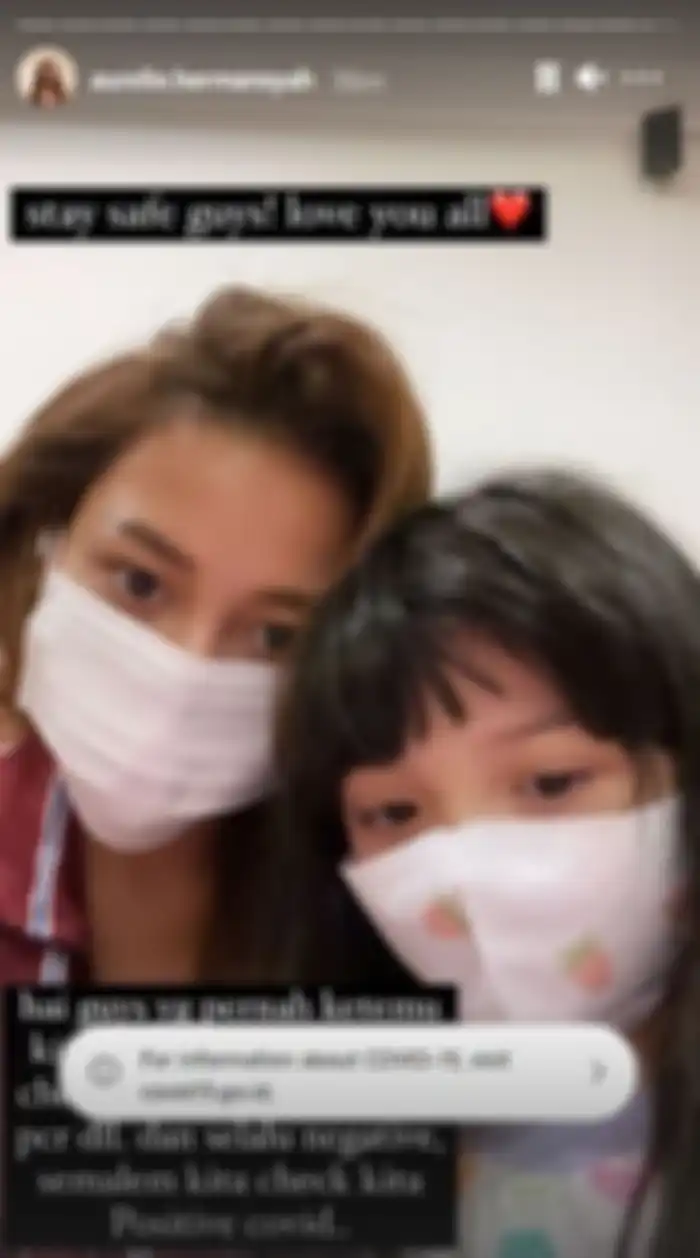 Tangkapan Layar Instagram Story milik Aurel