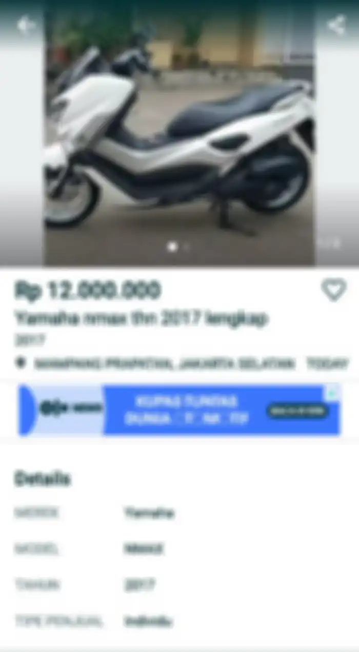 Yamaha NMAX 2017 dijual cuma Rp 12 juta di situs jual beli OLX