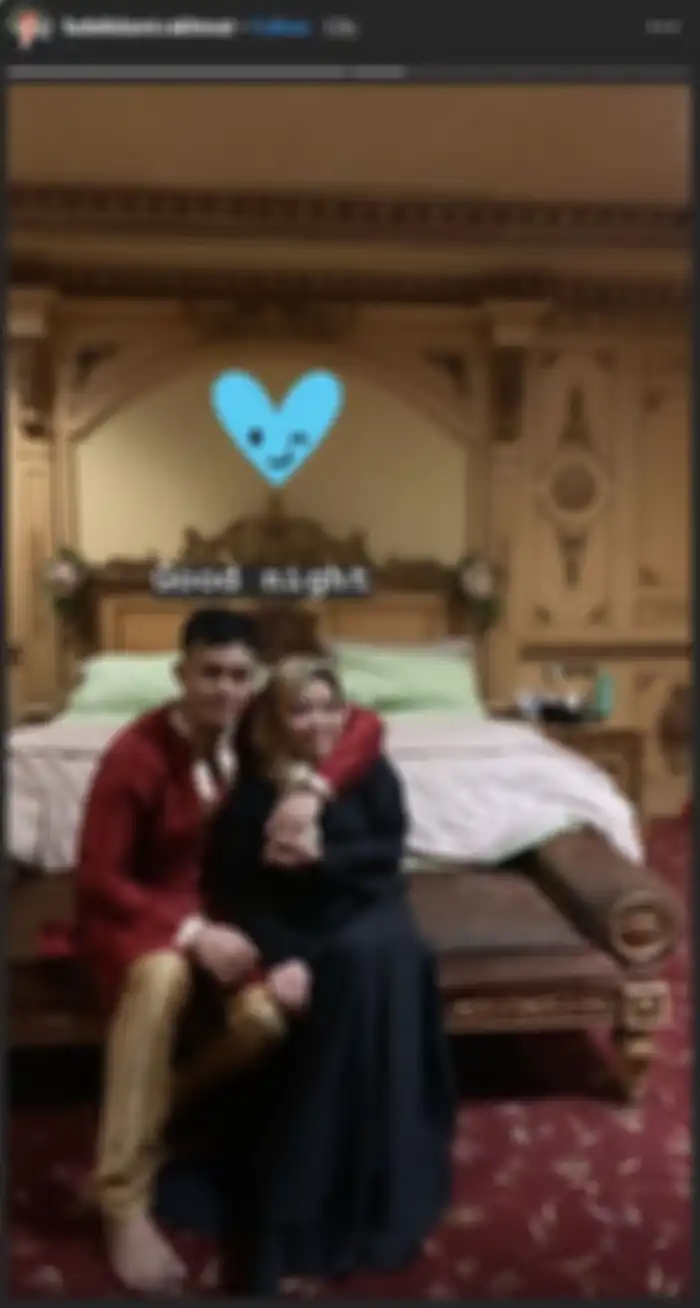 Kamar pengantin Muzdalifah dan Fadel Islami