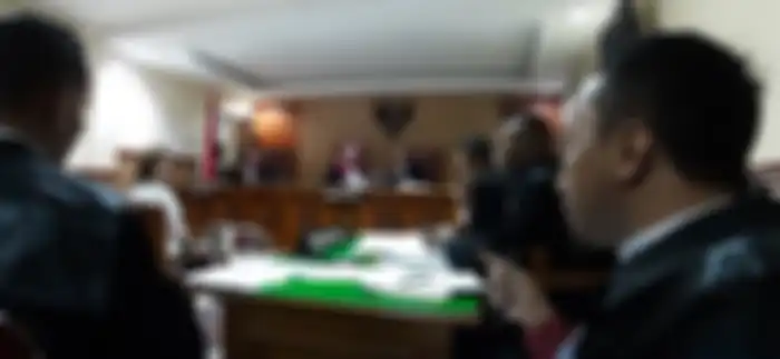 Hilda Vitria Khan di dalam ruang sidang utama Pengadilan Negeri Bekasi, Jawa Barat, Senin (20/5/2019).