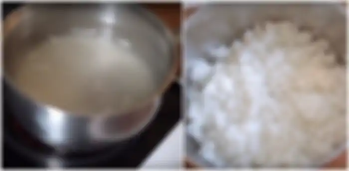 Memasak beras sampai matang
