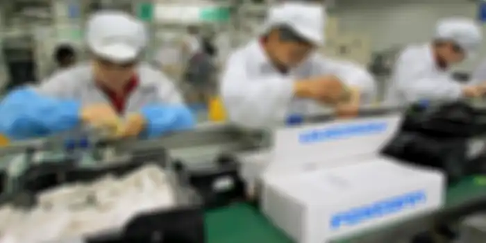 Ilustrasi para pekerja pabrik salah satu supplier Apple, Foxconn