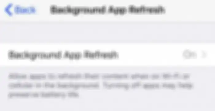Background App Refresh