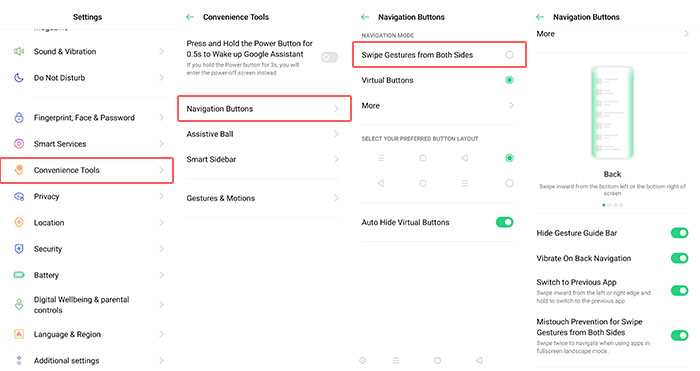 Cara masuk ke settings baris navigasi