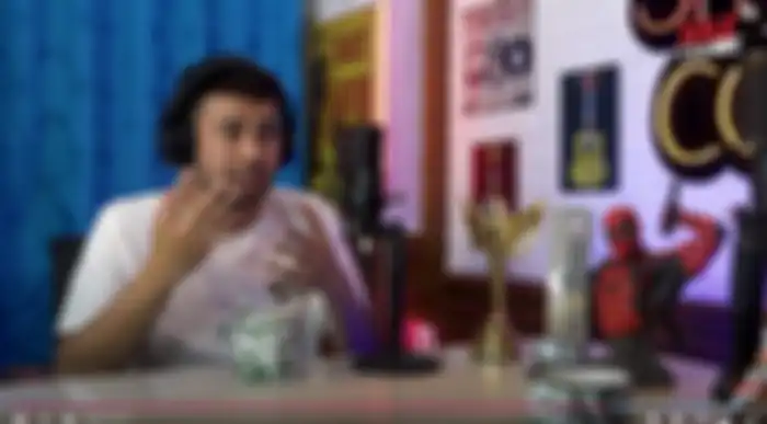 Raffi Ahmad saat jadi bintang tamu podcast Sule