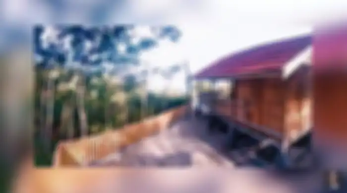 Rumah Dodit di lereng gunung