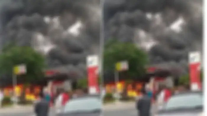 SPBU di Padang kebakaran