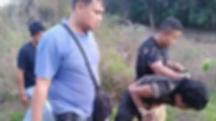 Polisi Polsek Penyu mengamankan pelaku begal di Kecamatan Pasir Penyu, Inhu, Sabtu (26/01/2019). 