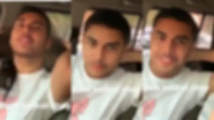 Millendaru saat pakai aplikasi Face App 