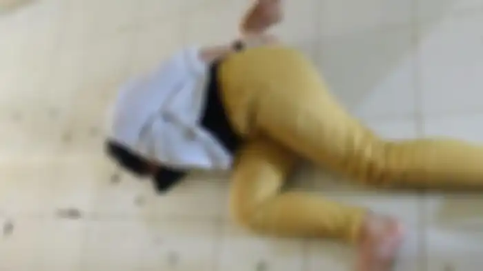 Foto terduga korban RZ alias Eca (19) saat disekap oleh orang tak di kenal di sebuah rumah.