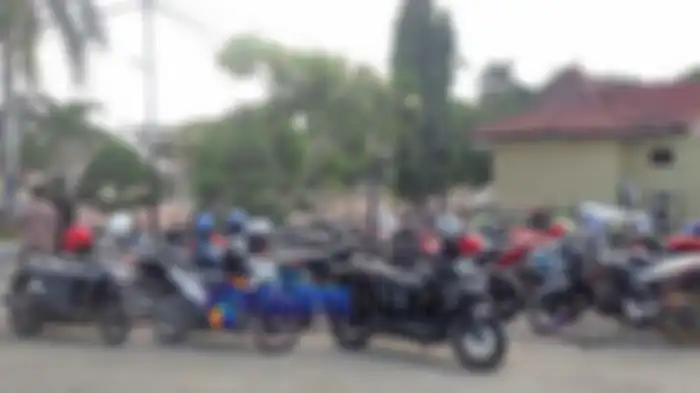 80 motor dengan knalpot brong berhasil diamankan di halaman Polres Sumenep