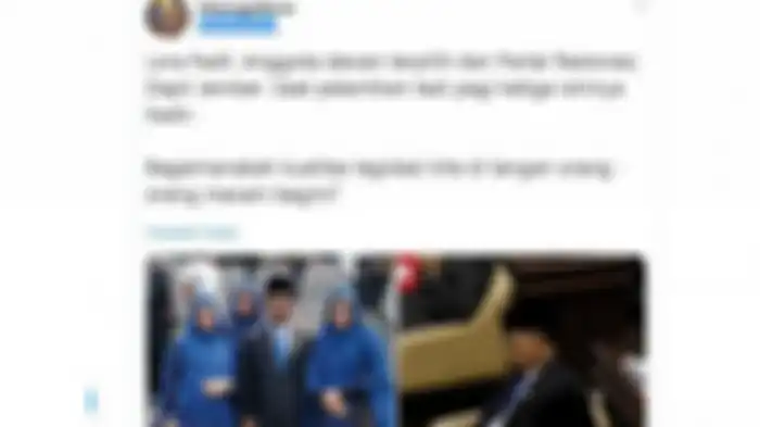 Foto Fadil yang beristri 3 disandingkan dengan foto tidurnya saat pelantikan.
