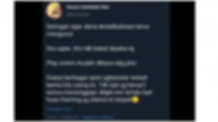 Tangkap layar kicauan dari akun Twitter Hanum Rais, terkait peristiwa penusukan Wiranto di Pandeglang.