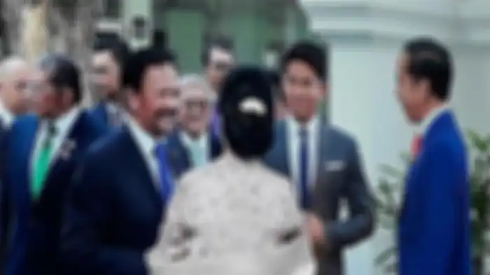 Sultan Brunei YM Sultan Hassanal Bolkiah didampingi sang anak, Pangeran Abdul Mateen memberikan ucapan selamat pada Presiden Jokowi dan Ibu Negara Iriana atas pelantikan sebagai Presiden Terpilih bersama Wapres Maruf Amin, Minggu (20/10/2019). 