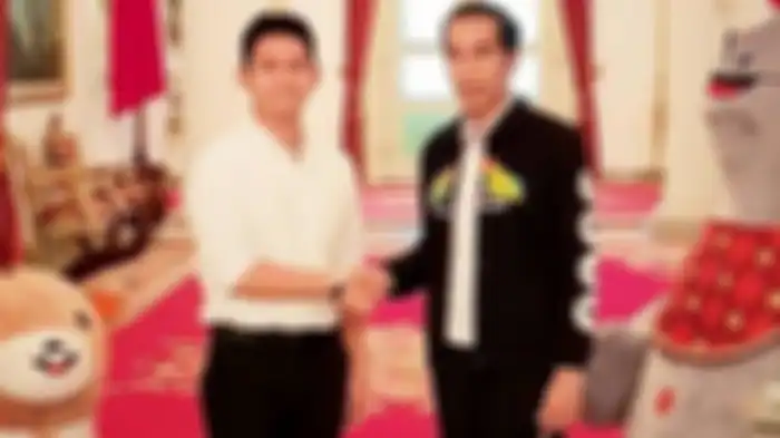 Pendiri dan Direktur Utama Ruangguru, Belva Devara dan Presiden Jokowi