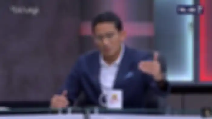 Sandiaga Uno kala menjadi bintang tamu di acara Mata Najwa