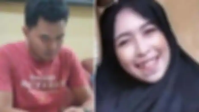 RK (kiri) pelaku pembunuhan Asmaul Husnah (kanan)