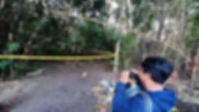 Potret lokasi belakang rumah Maluyo, tempat ditemukannya kerangka manusia