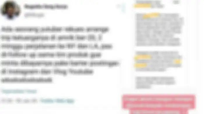 Unggahan mengenai permintaan diduga dari Gen Halilintar