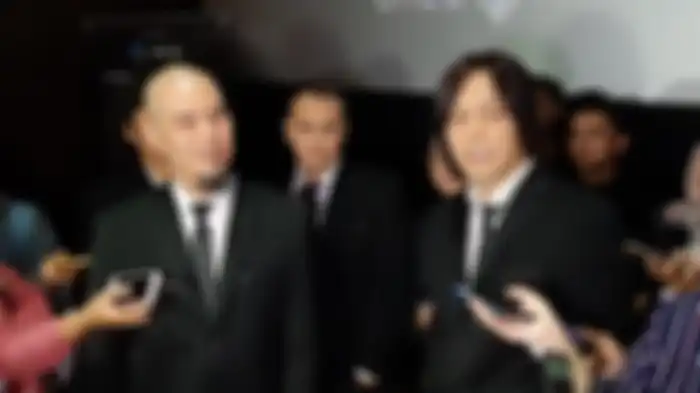Ahmad Dhani dan personel Dewa 19, termasuk Once Mekel dan Andra Ramadhan hadir dalam jumpa pers tur konser 20 Tahun Bintang Lima Tour 2020 Dewa 19 di fX Sudirman, Senayan, Jakarta Pusat, Rabu (15/1/2020). 
