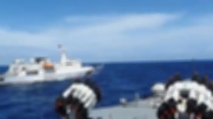 Kapal Coast Guard China yang masuk ke Wilayah Natuna.