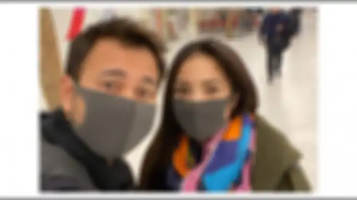 Raffi Ahmad dan Nagita Slavina kompak pakai masker