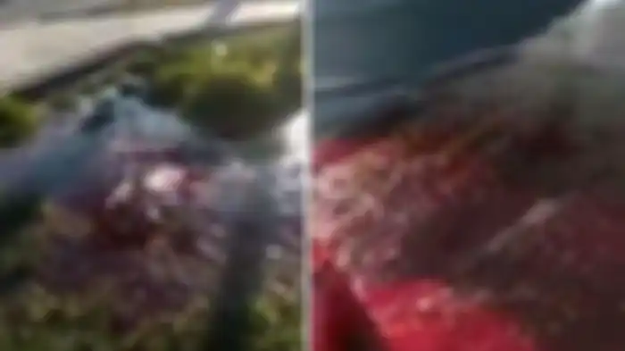 Setelah diguncang gempa, air berwarna merah keluar dari jalanan Turki 