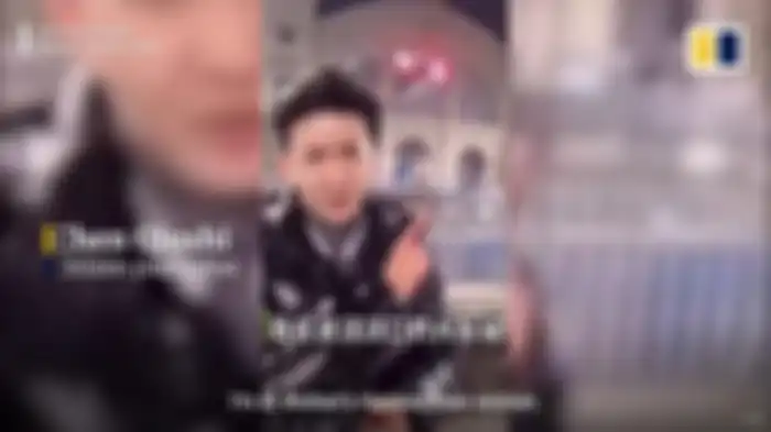 Chen dalam video laporannya mengenai kondisi Wuhan. 