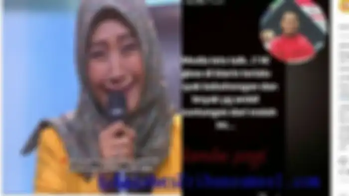 Wiwi Sofianty saat curhat di salah satu stasiun teve swasta.