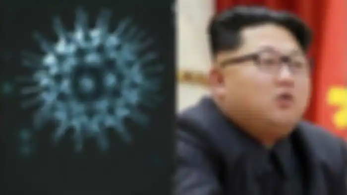 Ilustrasi virus corona, Kim Jong Un