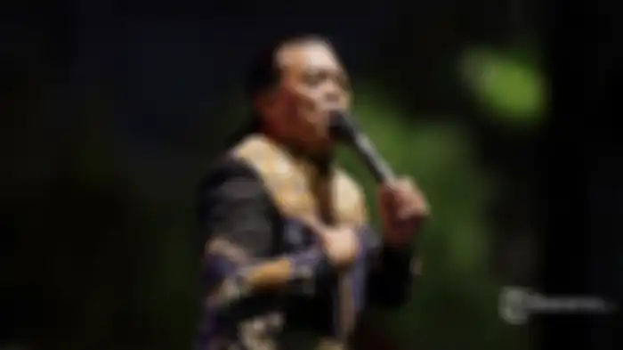 Penyanyi Didi Kempot saat tampil dalam Festival Berdendang Bergoyang di Kompleks Gelora Bung Karno, Jakarta, Sabtu (1/2/2020). Didi Kempot sukses membuat penonton yang kebanyakan anak muda bergoyang dan bernyanyi bersama. TRIBUNNEWS/HERUDIN 
