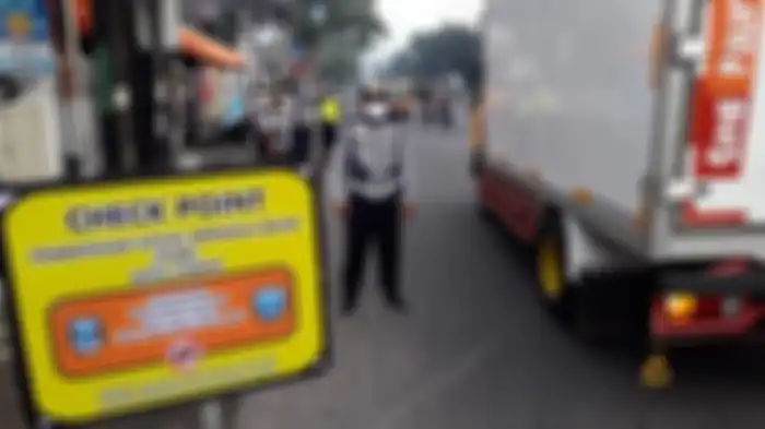 Salah satu check point PSBB di Kota Cimahi