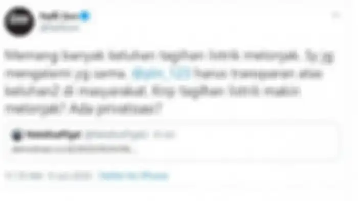 Postingan Fadli Zon yang mengaku listrik di rumahnya mengalami kenaikan 