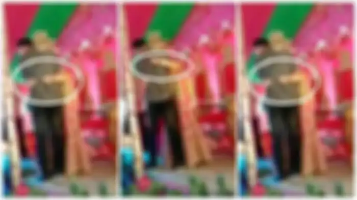 Screenshot video viral detik-detik mantan pacar datang di pernikahan, dipeluk mempelai wanita, keluarga ngamuk