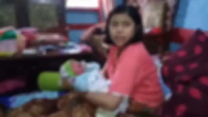 Heni, seorang wanita yang mengaku hamil 1 jam sebelum akhirnya melahirkan