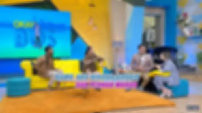Nindy Ayunda saat jadi bintang tamu acara Okay Bos yang dipandu Raffi Ahmad dan Nagita Slavina