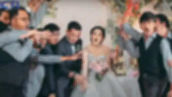 Foto pernikahan Nella Kharisma dan Dory Harsa.