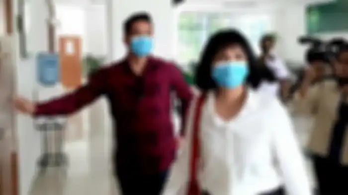 Vanessa Angel (28) saat jelang menjalani sidang kasus dugaan kepemilikan dan penyalahgunaan psikotropika di Pengadilan Negeri Jakarta Barat. 