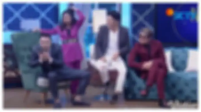 FOTO Raffi Ahmad, Kiky Saputri, Fero Walandouw, dan Rizky Billar di acara The Sultan saat menelepon Lesti Kejora, Senin (12/10/2020). 