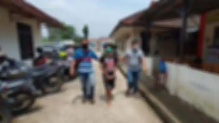 NB  remaja pencuri tanaman hias saat diamankan di Polsek Sako Palembang, Kamis (29/10/2020). 