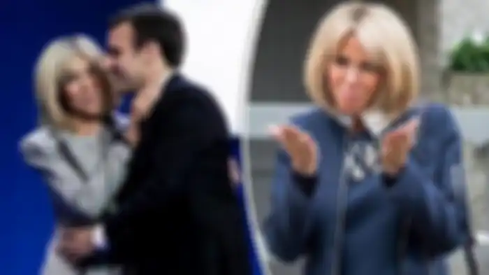 Presiden Perancis Emmanuel Macron dan istri, Brigitte Trogneux, yang lebih tua 25 tahun. 