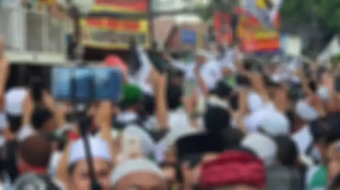 Imam Besar Front Pembelas Islam (FPI) Habib Rizieq Shihab tiba di Petamburan, Tanah Abang, Jakarta Barat pada Selasa (10/11/2020) 