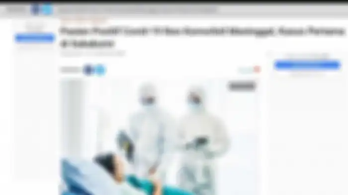 Repro pemberitaan yang menampilkan sosok dua paramedis berbaju APD lengkap