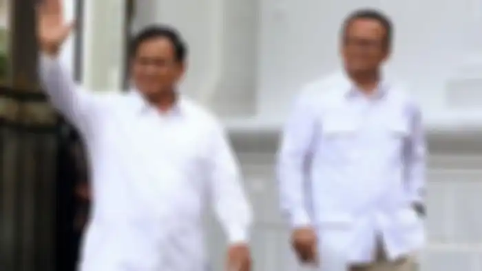 Prabowo Subianto dan Edhy Prabowo di Istana Kepresidenan 