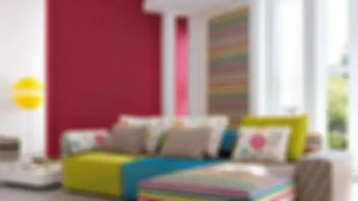 Ilustrasi aplikasi warna pada softfurnishing.